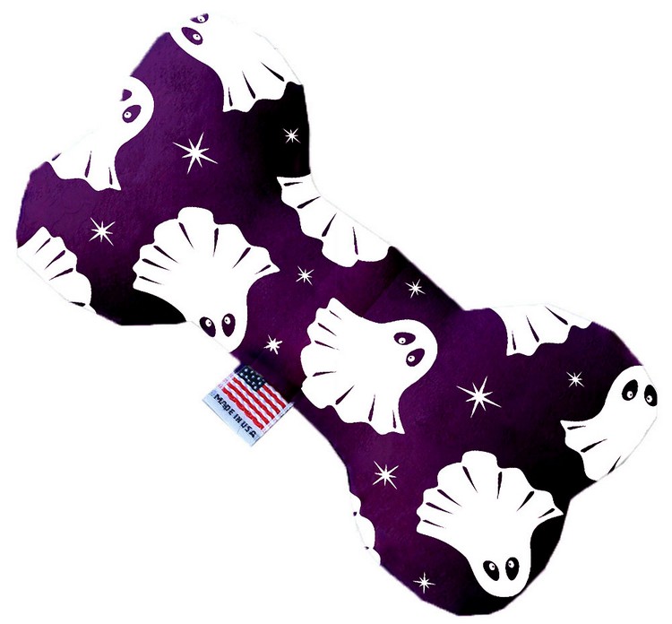 Ghosts on Purple 8 inch Stuffing Free Bone Dog Toy